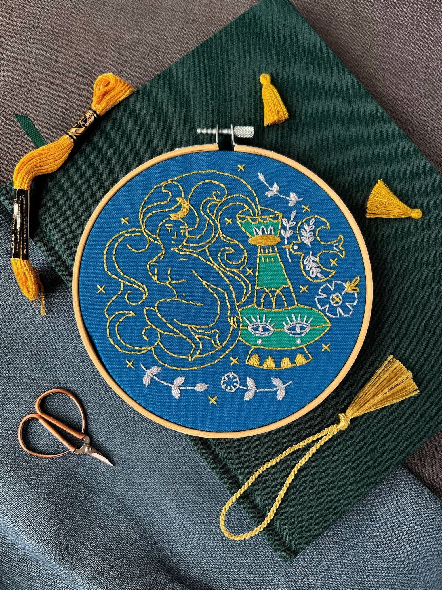 Genie Embroidery Kit - Spiral Circle