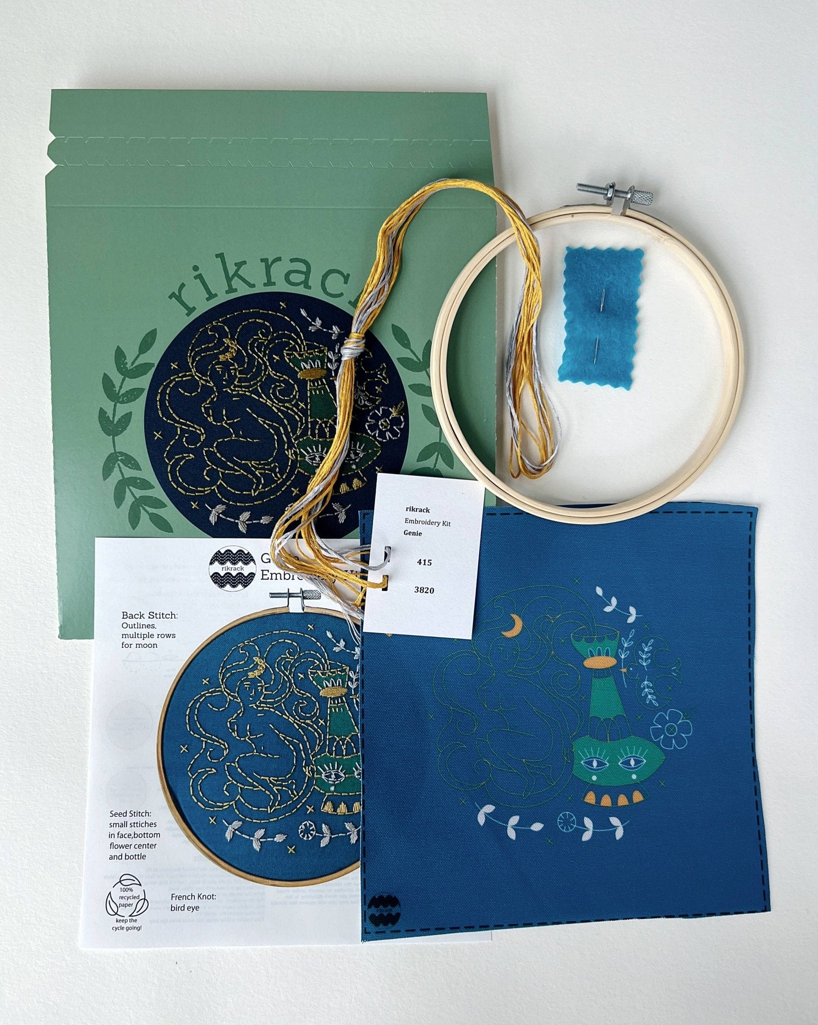 Genie Embroidery Kit - Spiral Circle