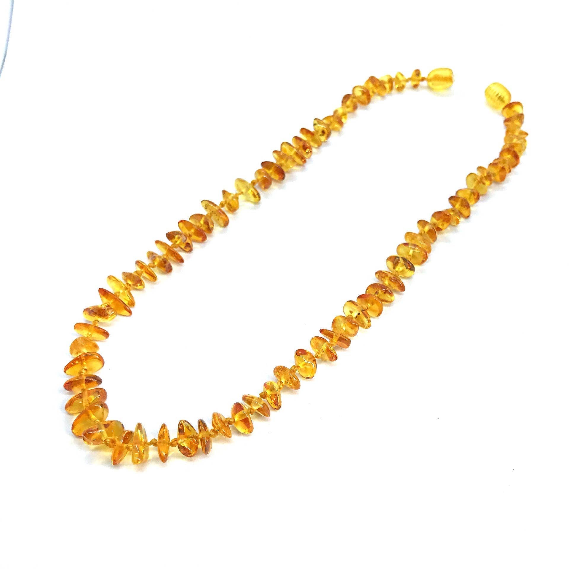 Genuine Baltic Amber | Baby Teething Necklace | Screw Clasp - Spiral Circle