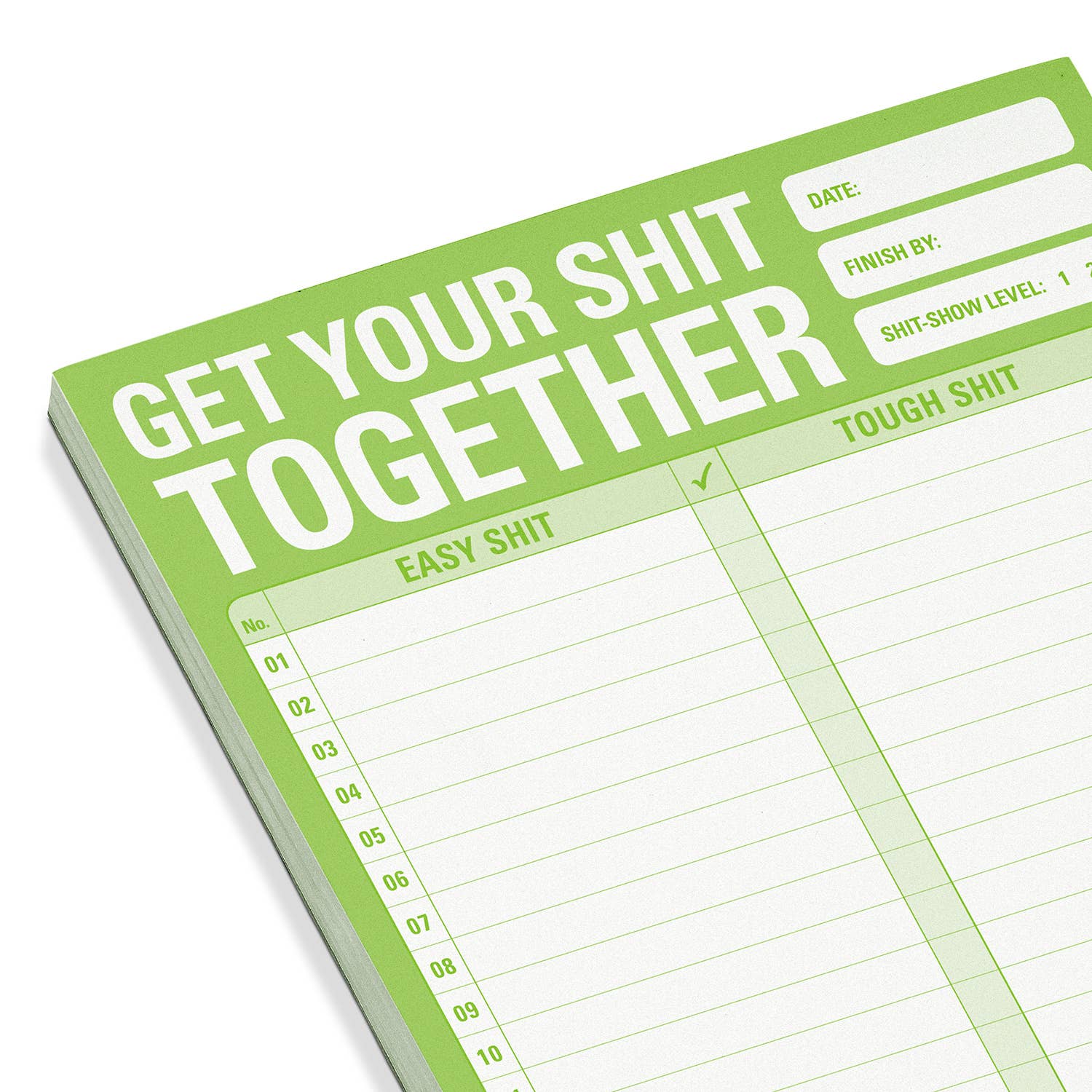 Get Your Shit Together Pad (Green) - Spiral Circle