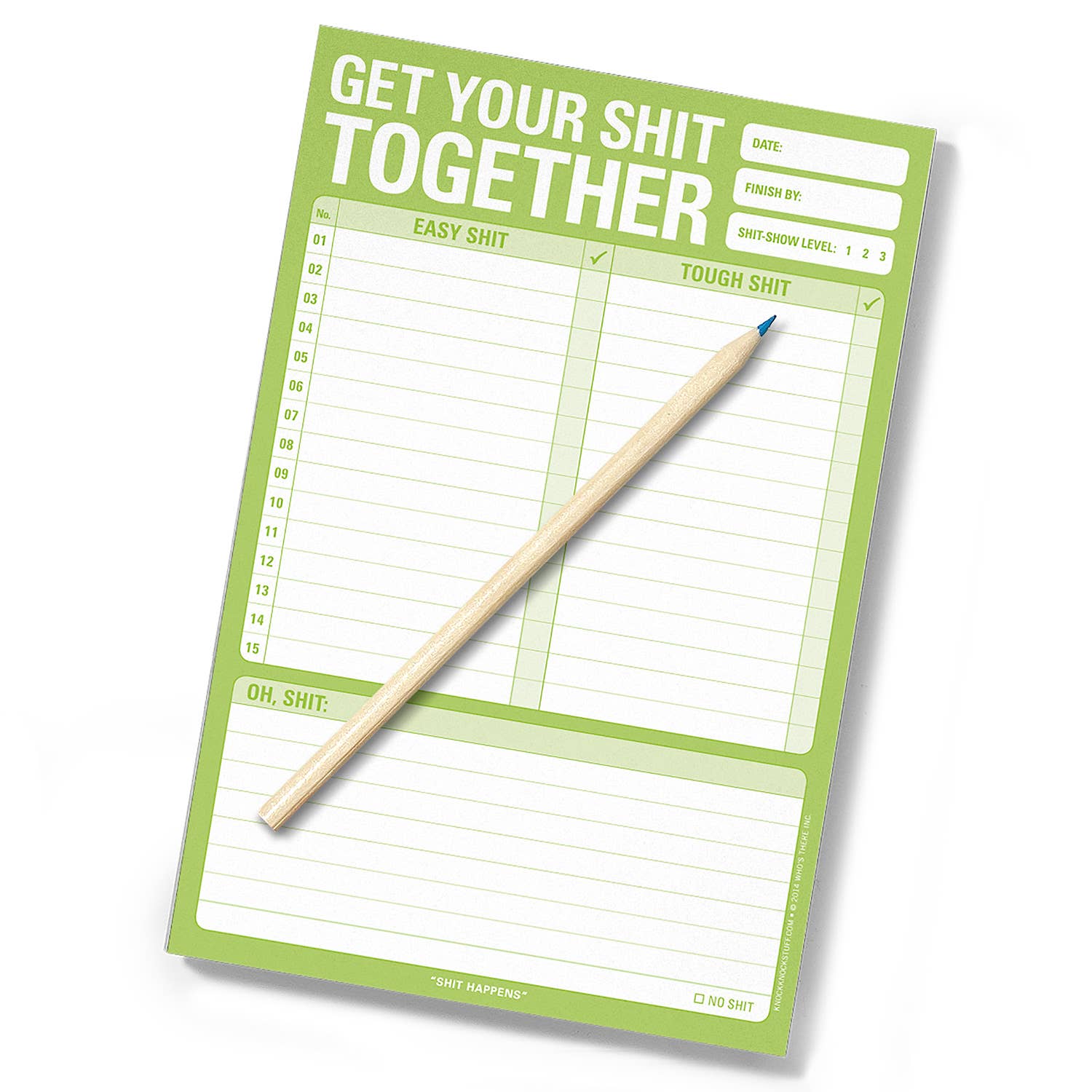 Get Your Shit Together Pad (Green) - Spiral Circle