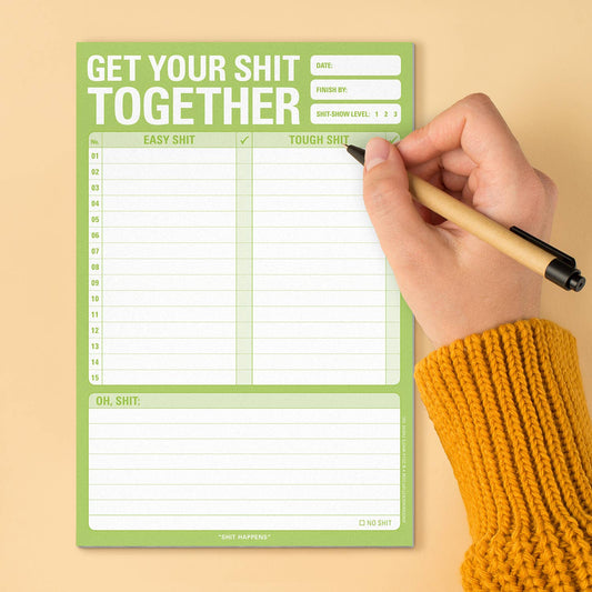 Get Your Shit Together Pad (Green) - Spiral Circle