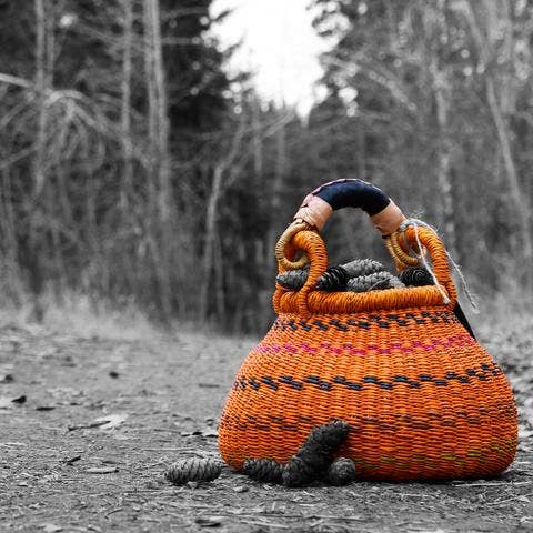 Ghana Pot Basket, Teeny Tiny - Spiral Circle