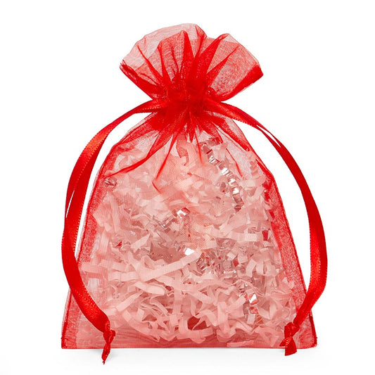 Gift Bags | Flat Organza | 2" x 3" - Spiral Circle
