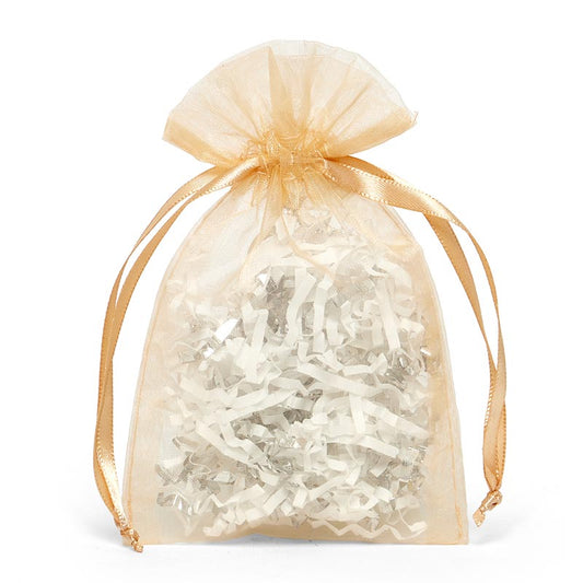 Gift Bags | Flat Organza | 2" x 3" - Spiral Circle