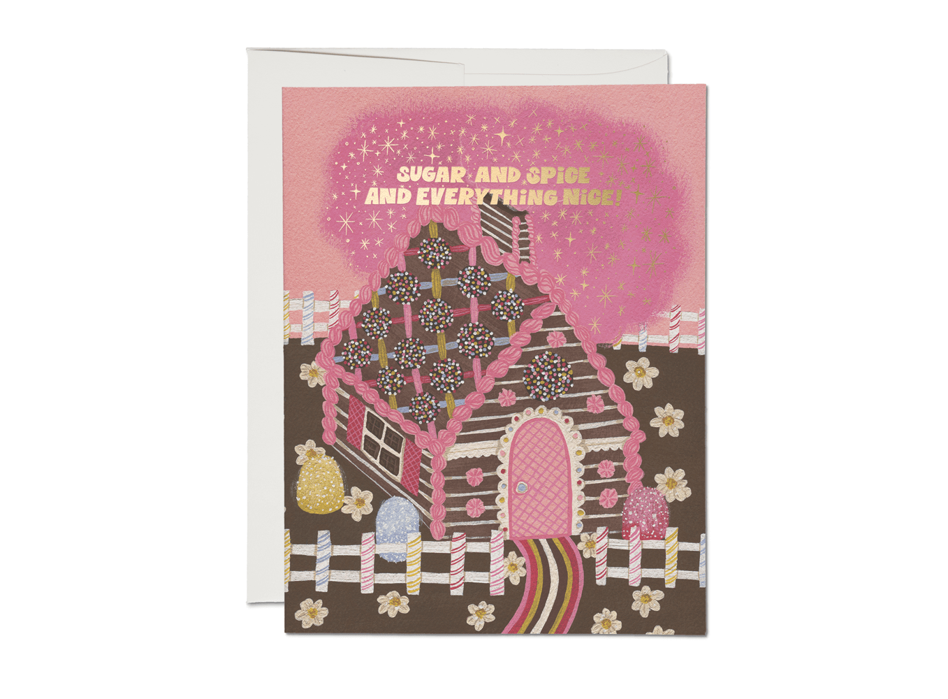 Gingerbread House Holiday Greeting Card - Spiral Circle