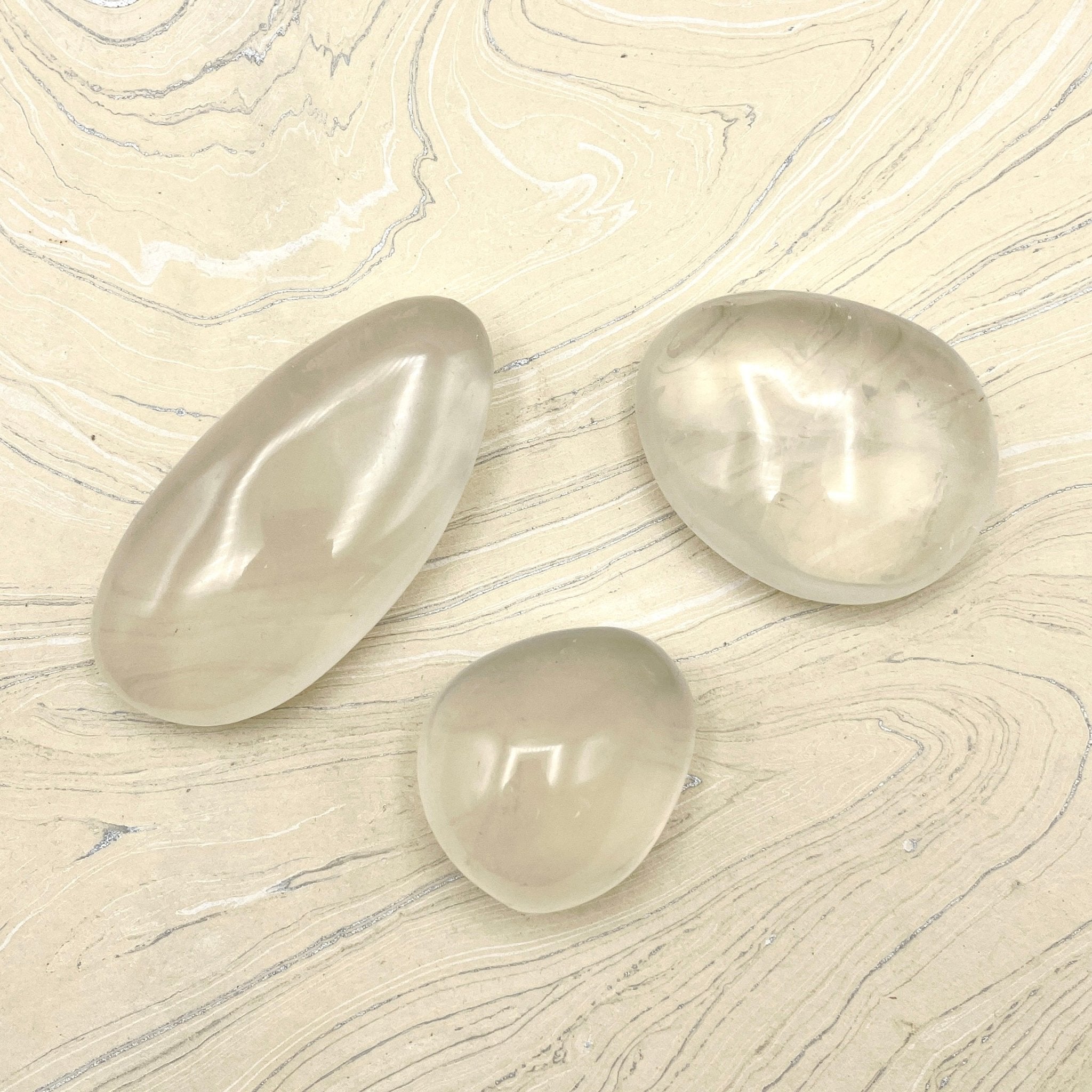 Girasol Quartz | Palm Stones - Spiral Circle