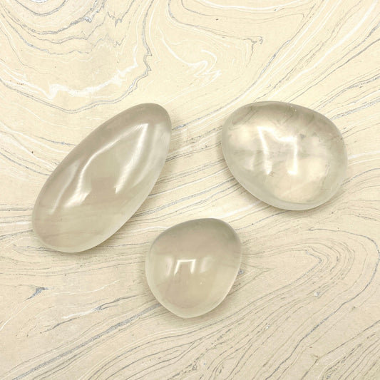 Girasol Quartz | Palm Stones - Spiral Circle