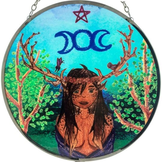 Glass Suncatcher 6in | Elen of the Ways - Spiral Circle