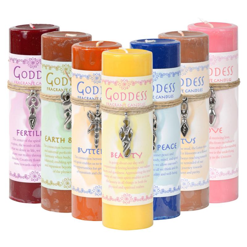 Goddess Candle | With Pendant - Spiral Circle