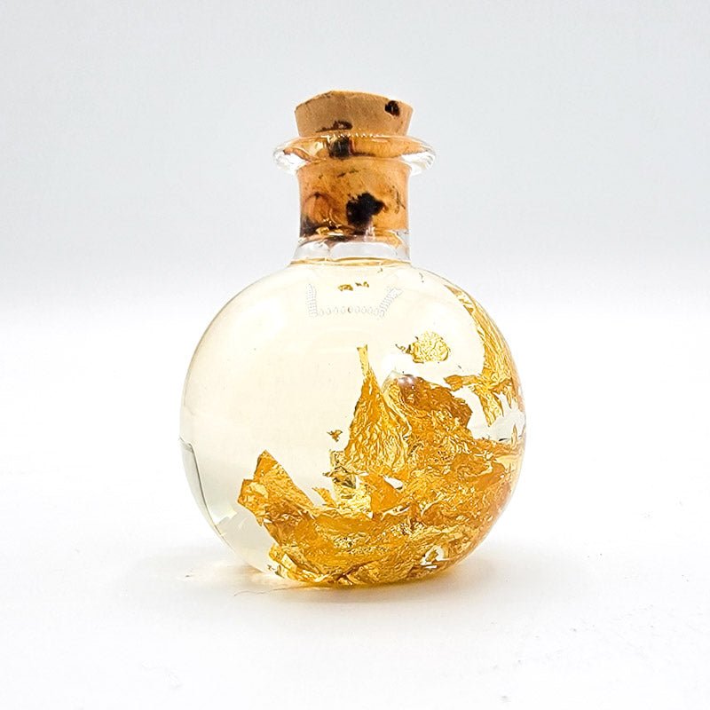 Gold Flakes Bottle - Spiral Circle