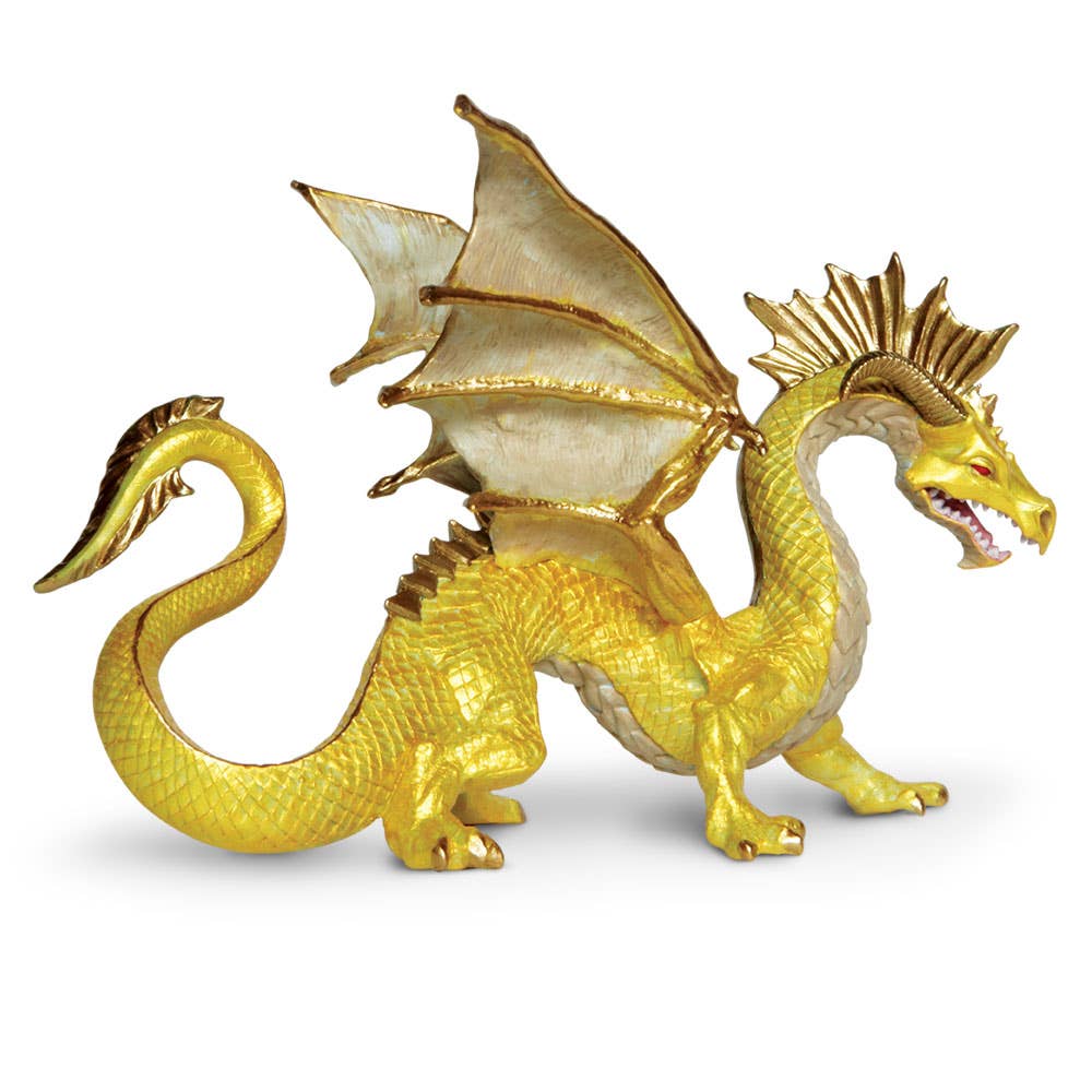 Golden Dragon Figurine - Spiral Circle