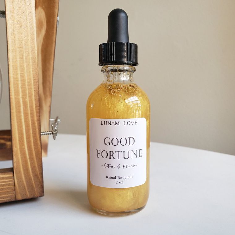 Good Fortune Body Oil | Citrus and Hemp - Spiral Circle