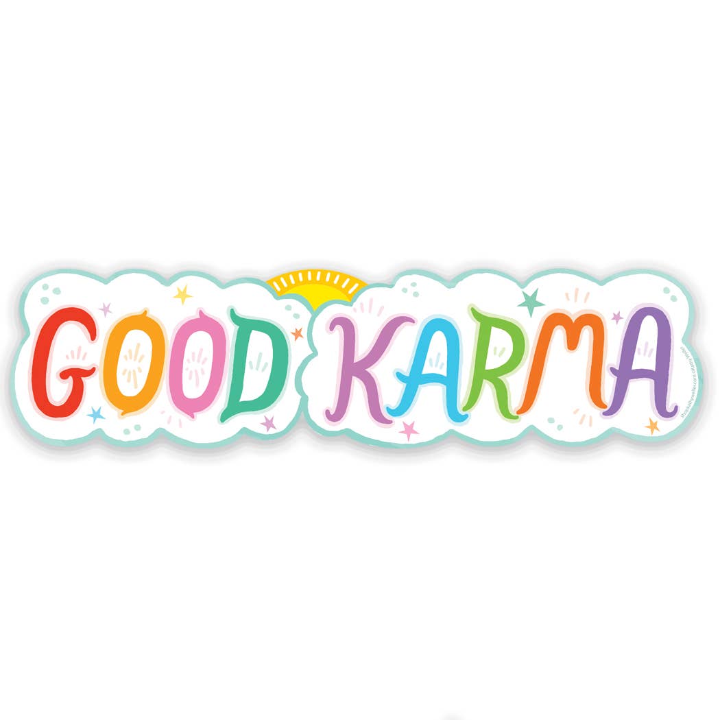 Good Karma XL bumper sticker - Spiral Circle