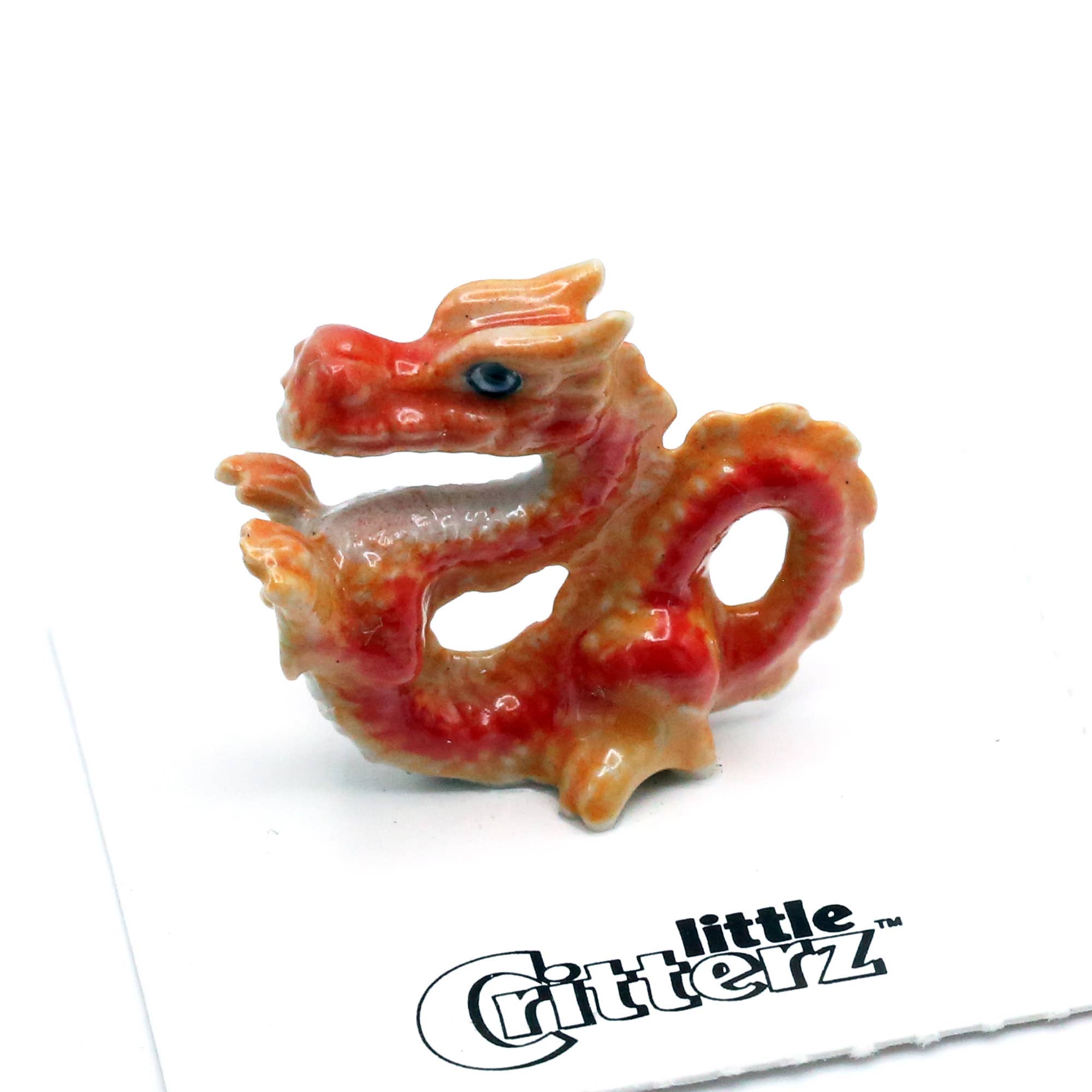 Good Luck Dragon | Porcelain Miniature - Spiral Circle