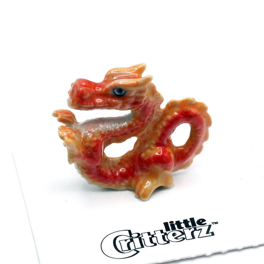 Good Luck Dragon | Porcelain Miniature - Spiral Circle
