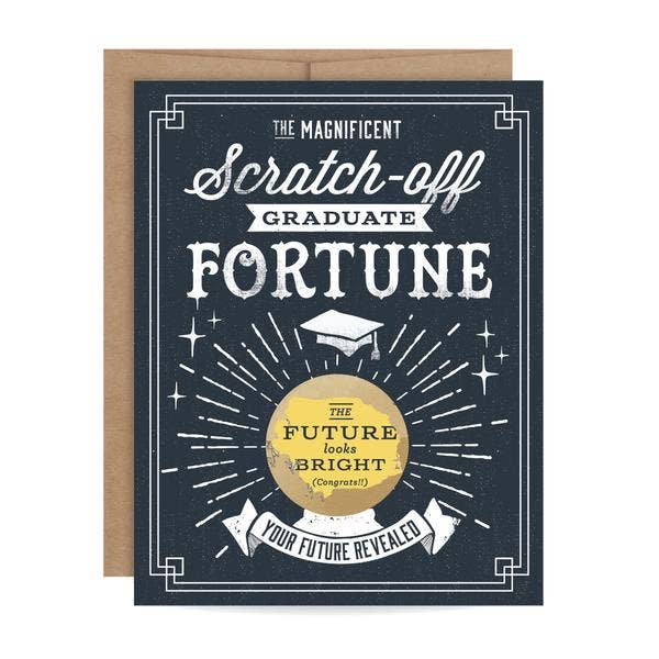 Graduate Fortune Scratch-off Card | Greeting Card - Spiral Circle