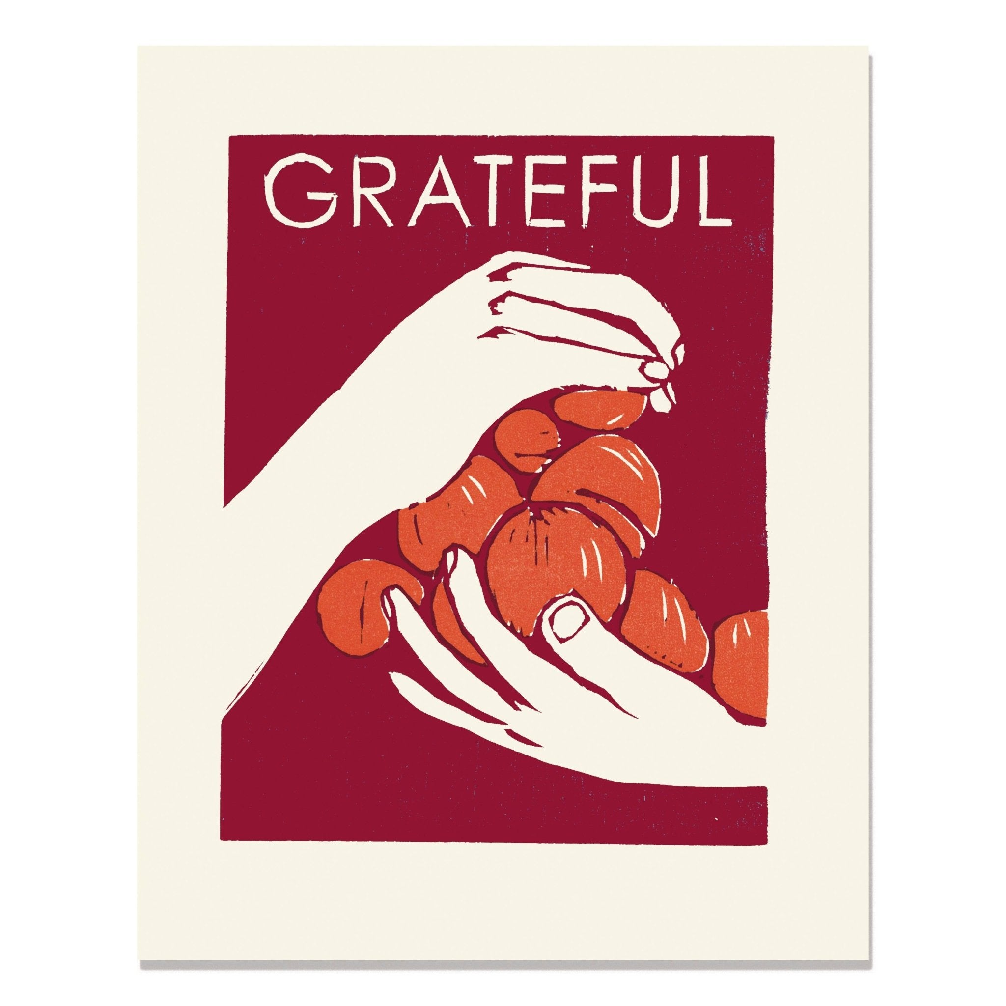 Grateful Hands Art Print - Spiral Circle