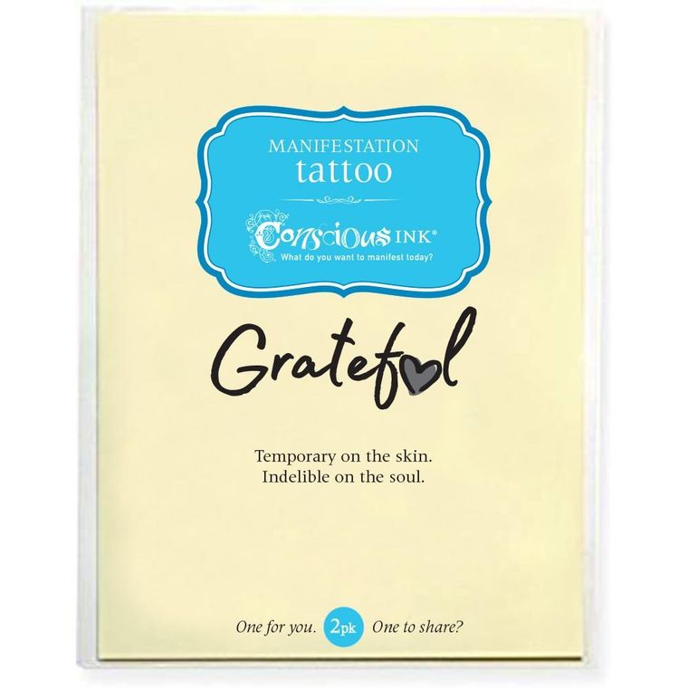 Grateful - Manifestation Tattoo 2-Pack - Spiral Circle