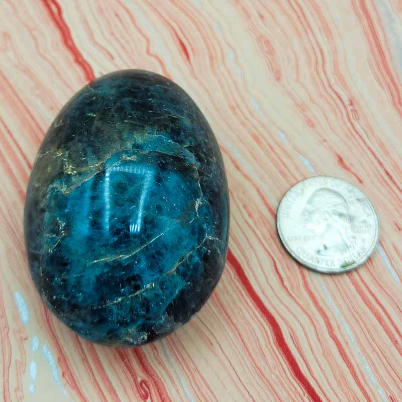 Green Apatite | Palm Stone - Spiral Circle