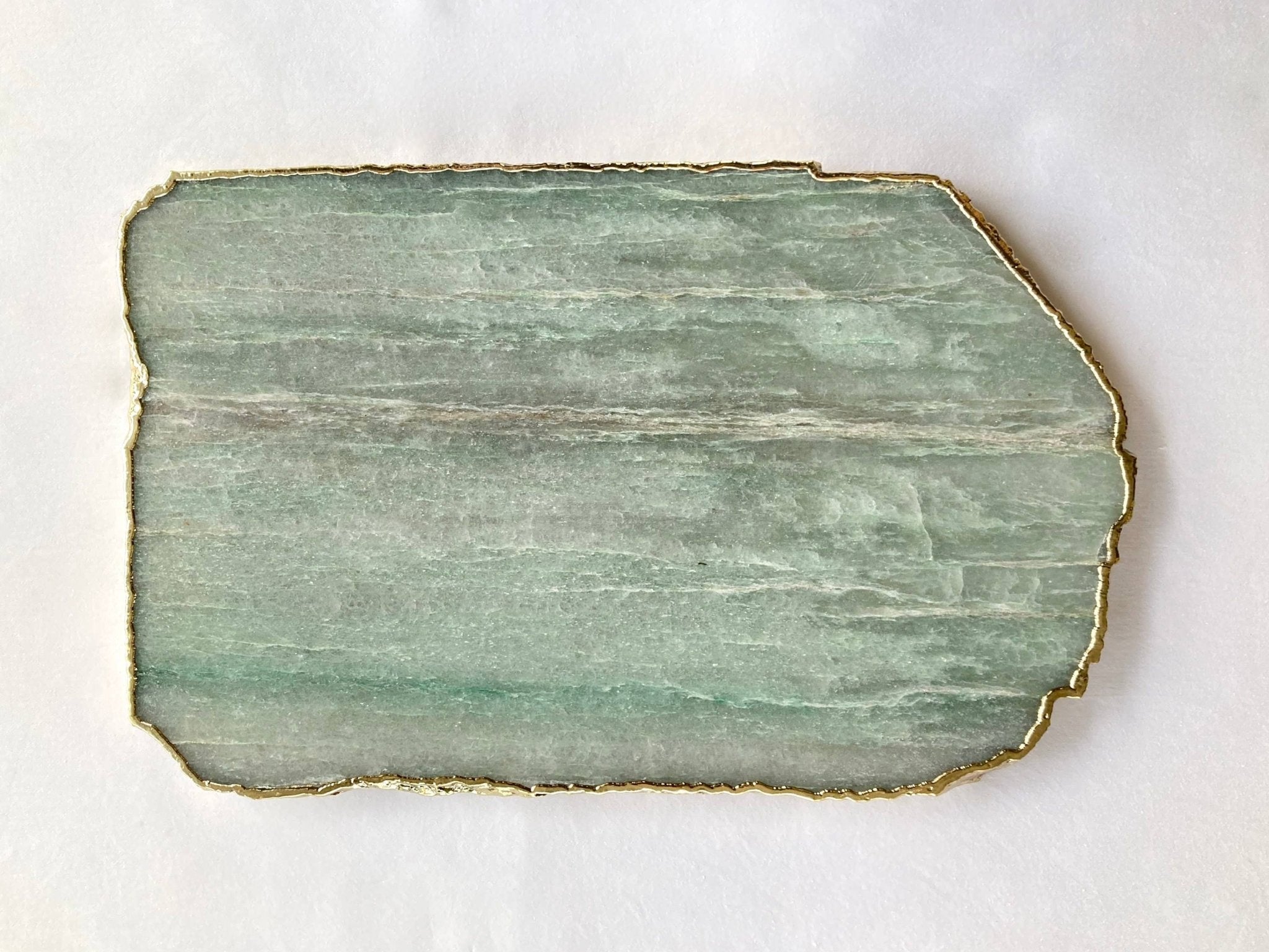 Green Aventurine Agate Cheese Platter/Tray/Personalised - Spiral Circle