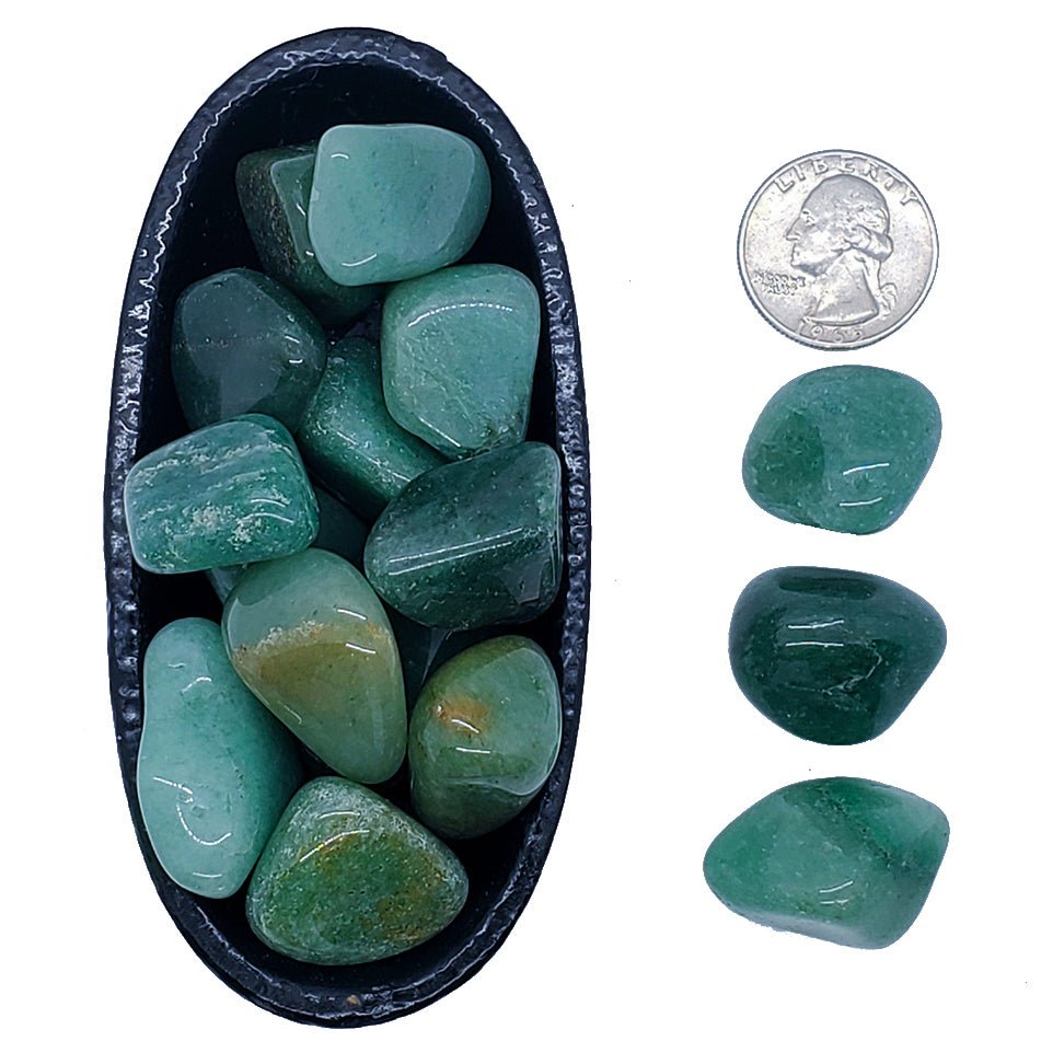 Green Aventurine | Wealth & Happiness | Tumbled - Spiral Circle