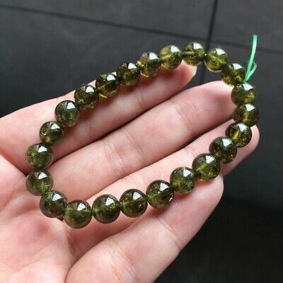 Green Garnet Bracelet | 6MM - Spiral Circle