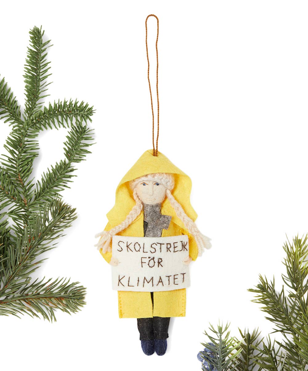 Greta Thunberg - Swedish Ornament - Spiral Circle