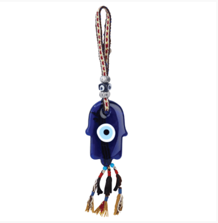 Hamsa Evil Eye | Glass | Large - Spiral Circle