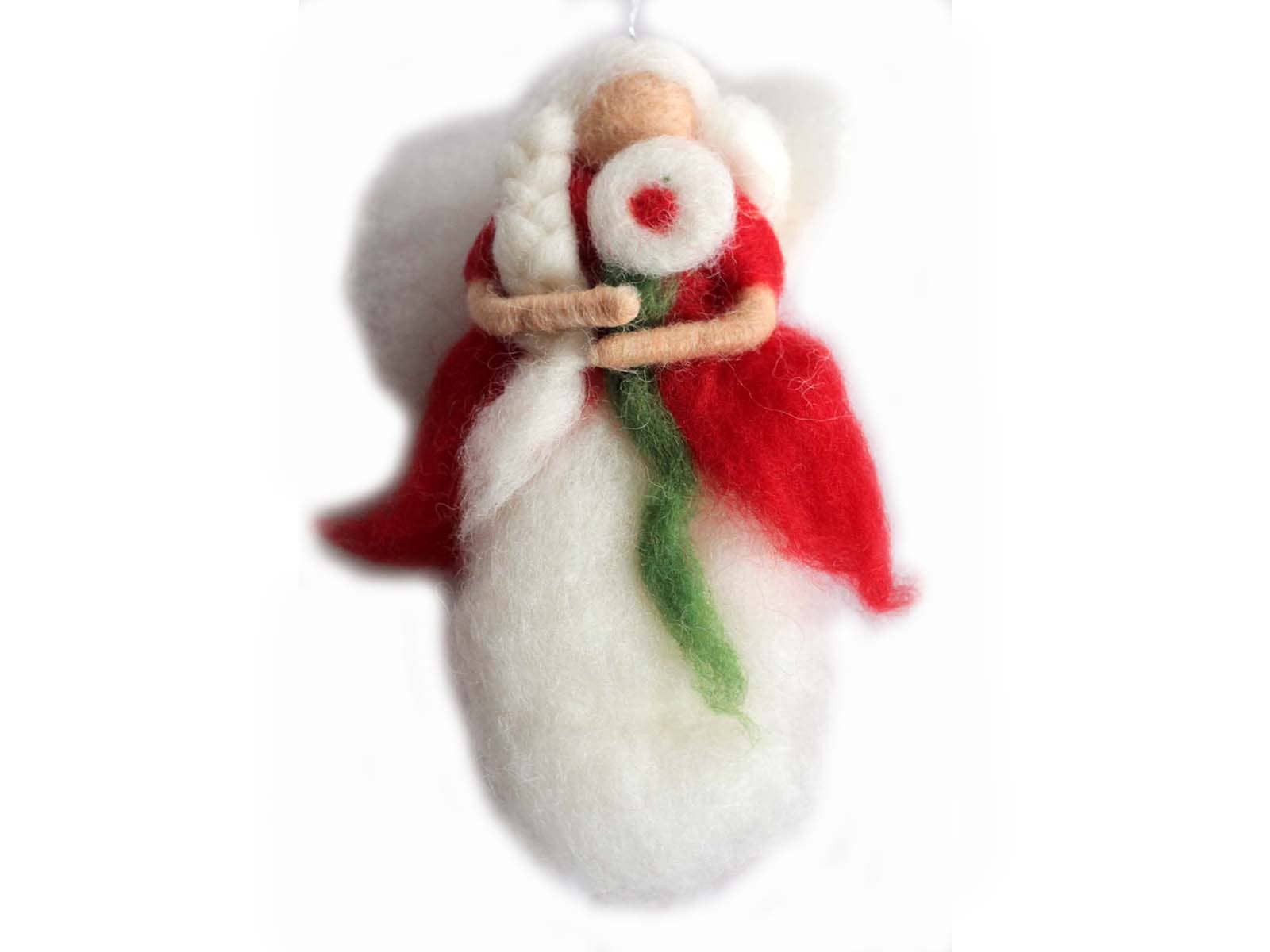 Handcrafted Felt Red Forest Fairy | Holiday - Spiral Circle