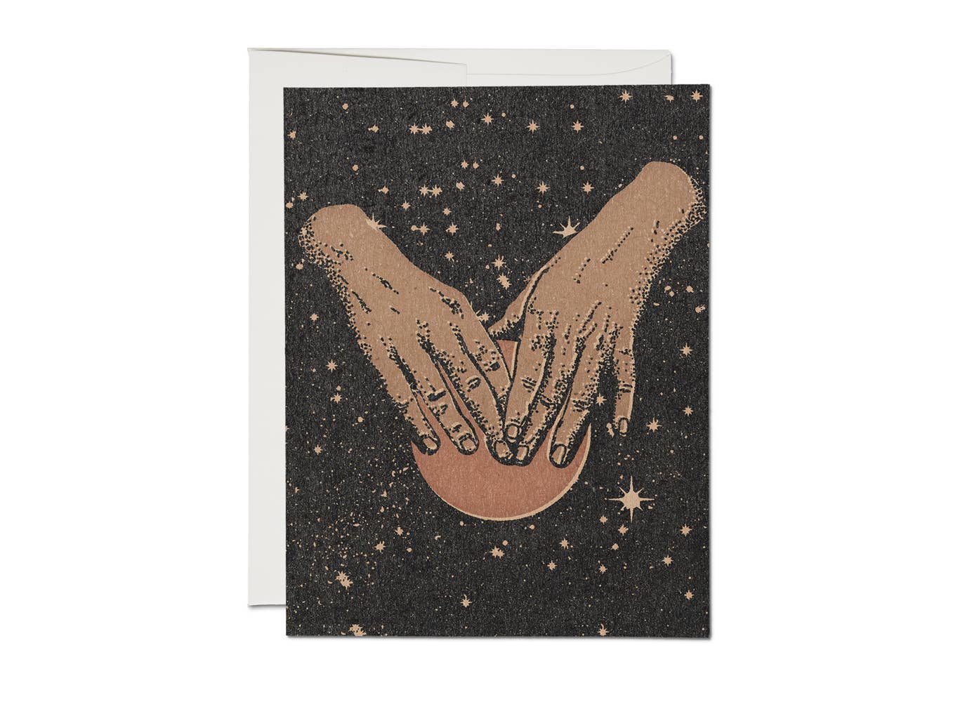 Hands in Space | everyday greeting card - Spiral Circle