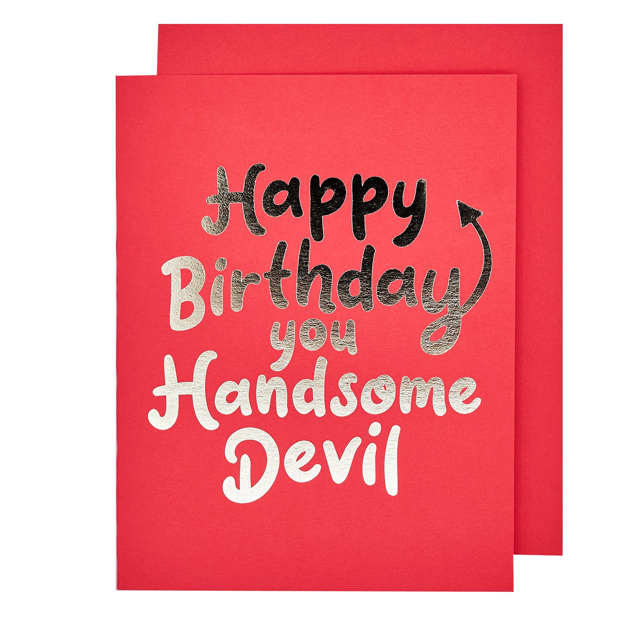 Handsome Devil Birthday Card - Spiral Circle
