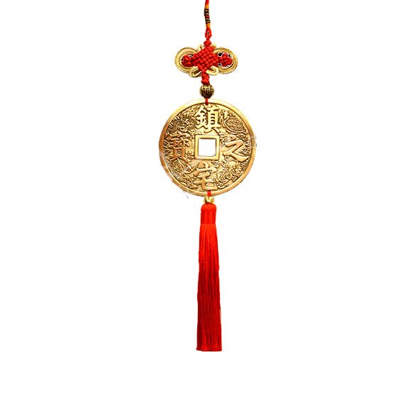 Hanging Feng Shui | Coin For House Protection - Spiral Circle