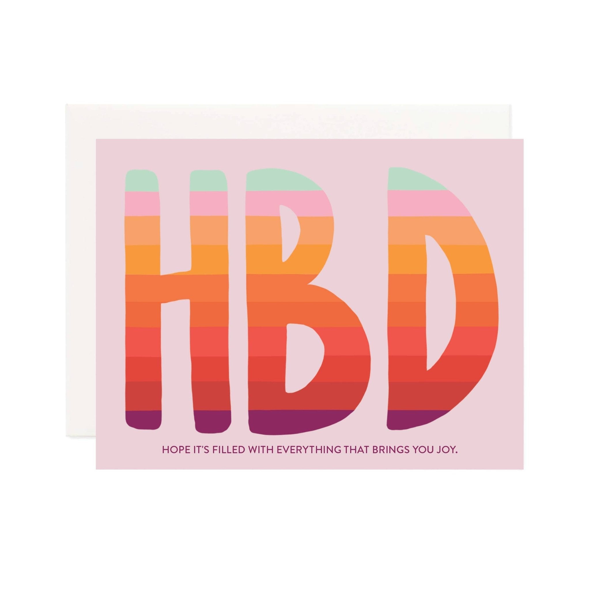 HBD Birthday Greeting Card - Spiral Circle