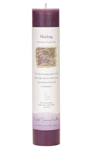 Healing | Purple Pillar Candle | Reiki Charged - Spiral Circle