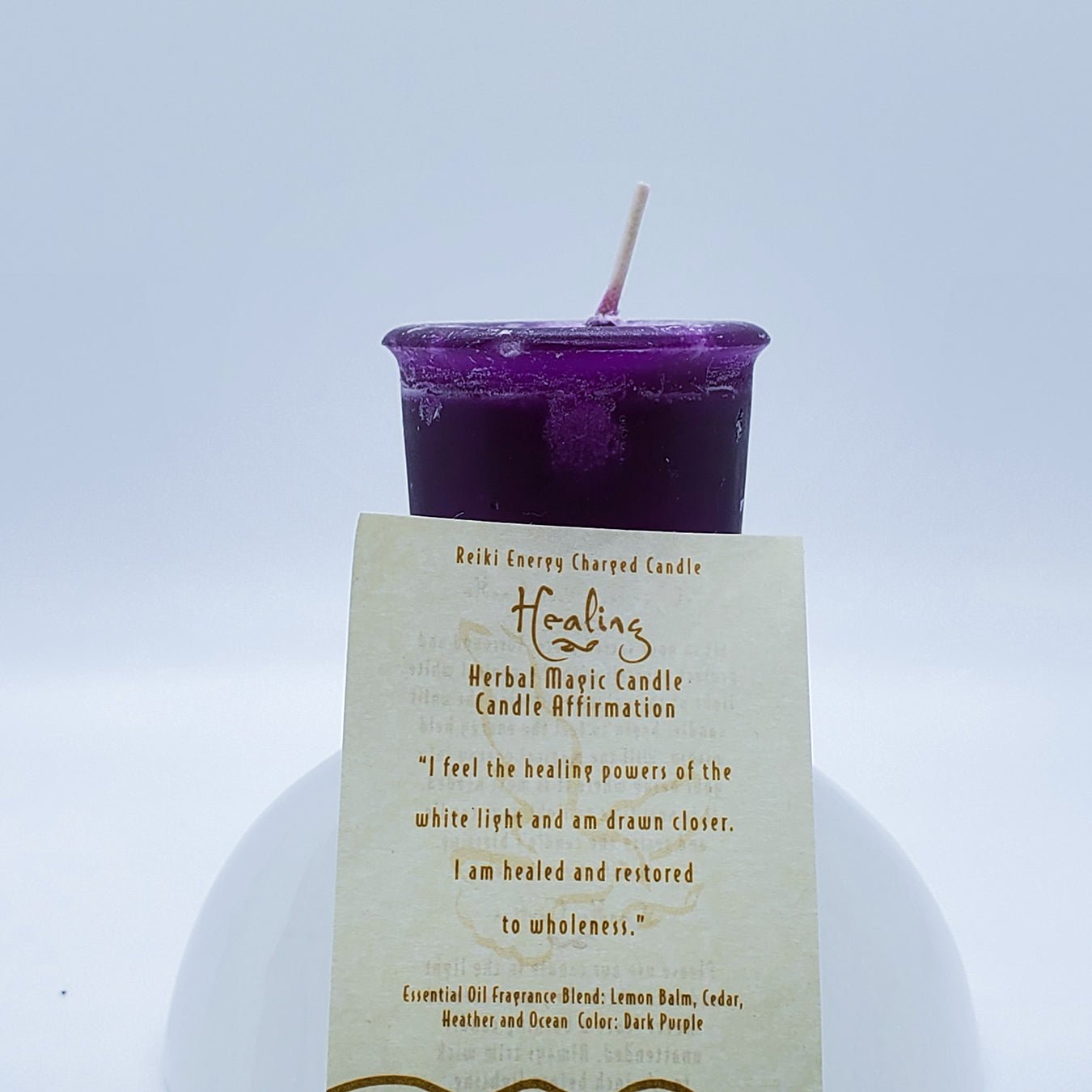 Healing | Purple | Votive Intention Candle | Reiki Charged - Spiral Circle