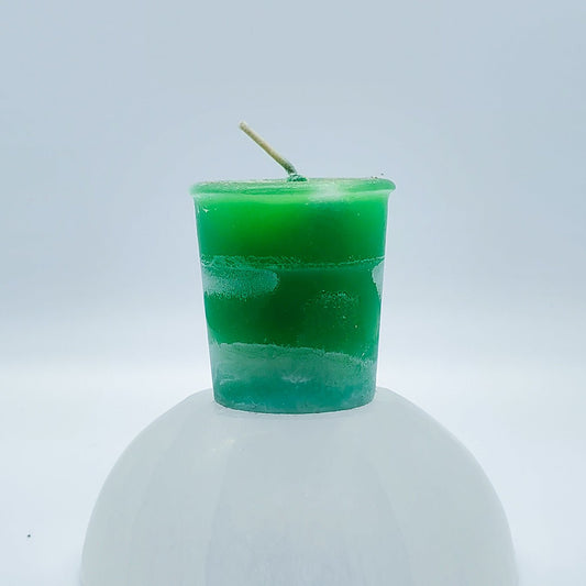 Heart Chakra | Green Votive Candle | Reiki Charged - Spiral Circle