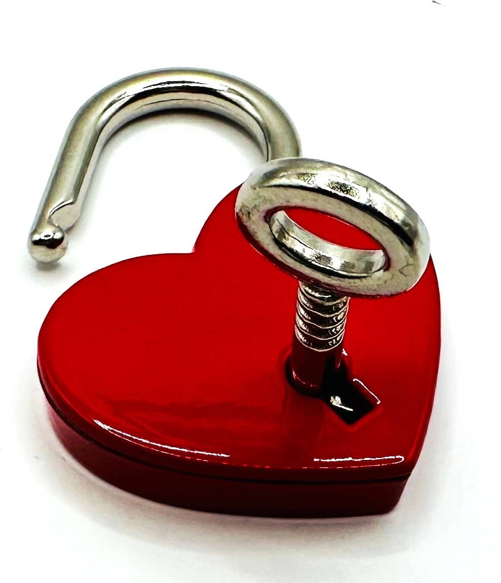 Heart Lock with key - Spiral Circle