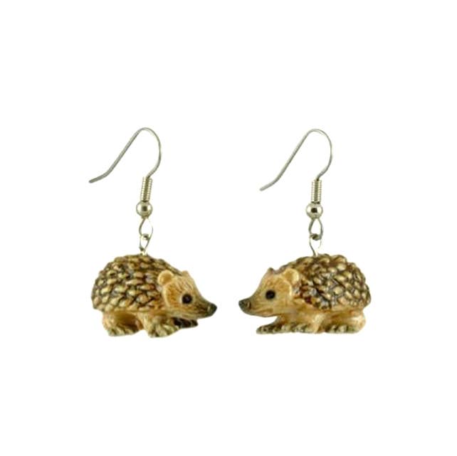 Hedgehog Earrings - Spiral Circle