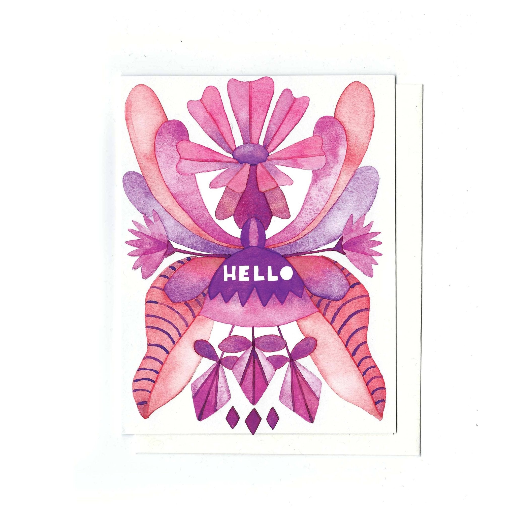 Hello | Folk Card - Spiral Circle