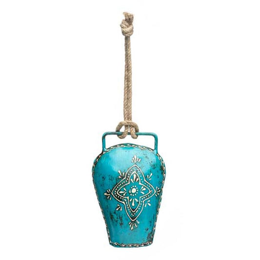 Henna Treasure Bell - Large Teal - Spiral Circle