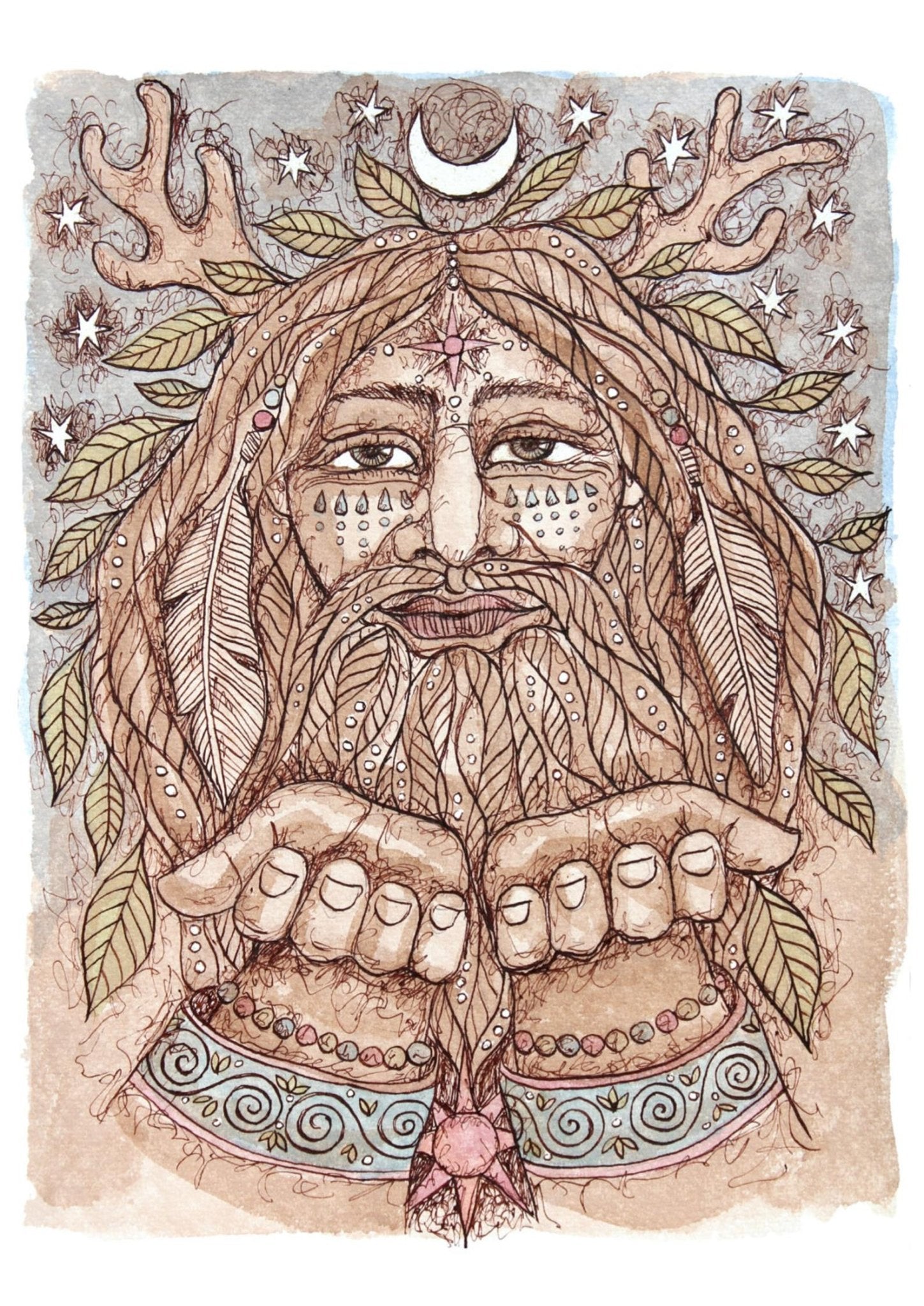 His Love So Ancient, Deep and Pure Print - Spiral Circle