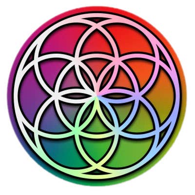 Holographic Seed of Life Sticker - Spiral Circle