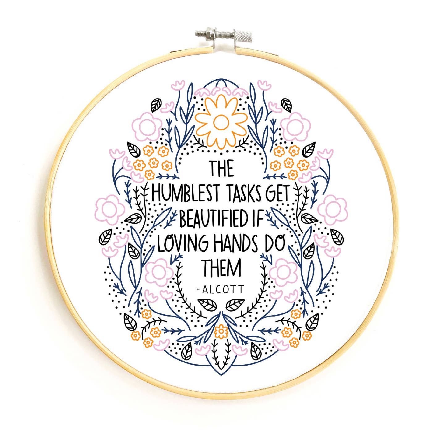 Humblest Task Embroidery Kit - Spiral Circle