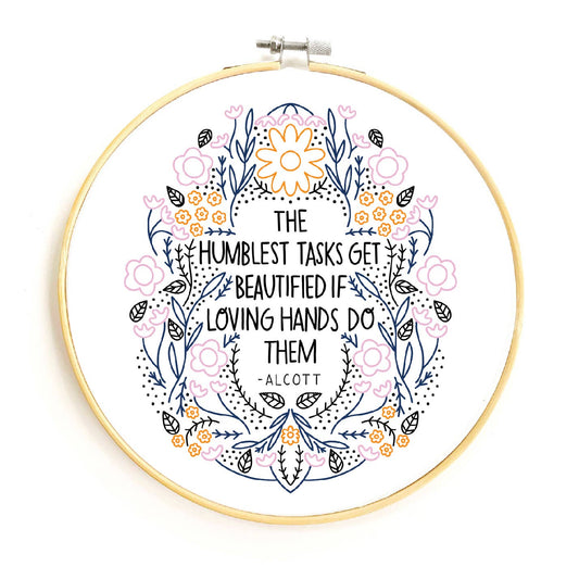 Humblest Task Embroidery Kit - Spiral Circle