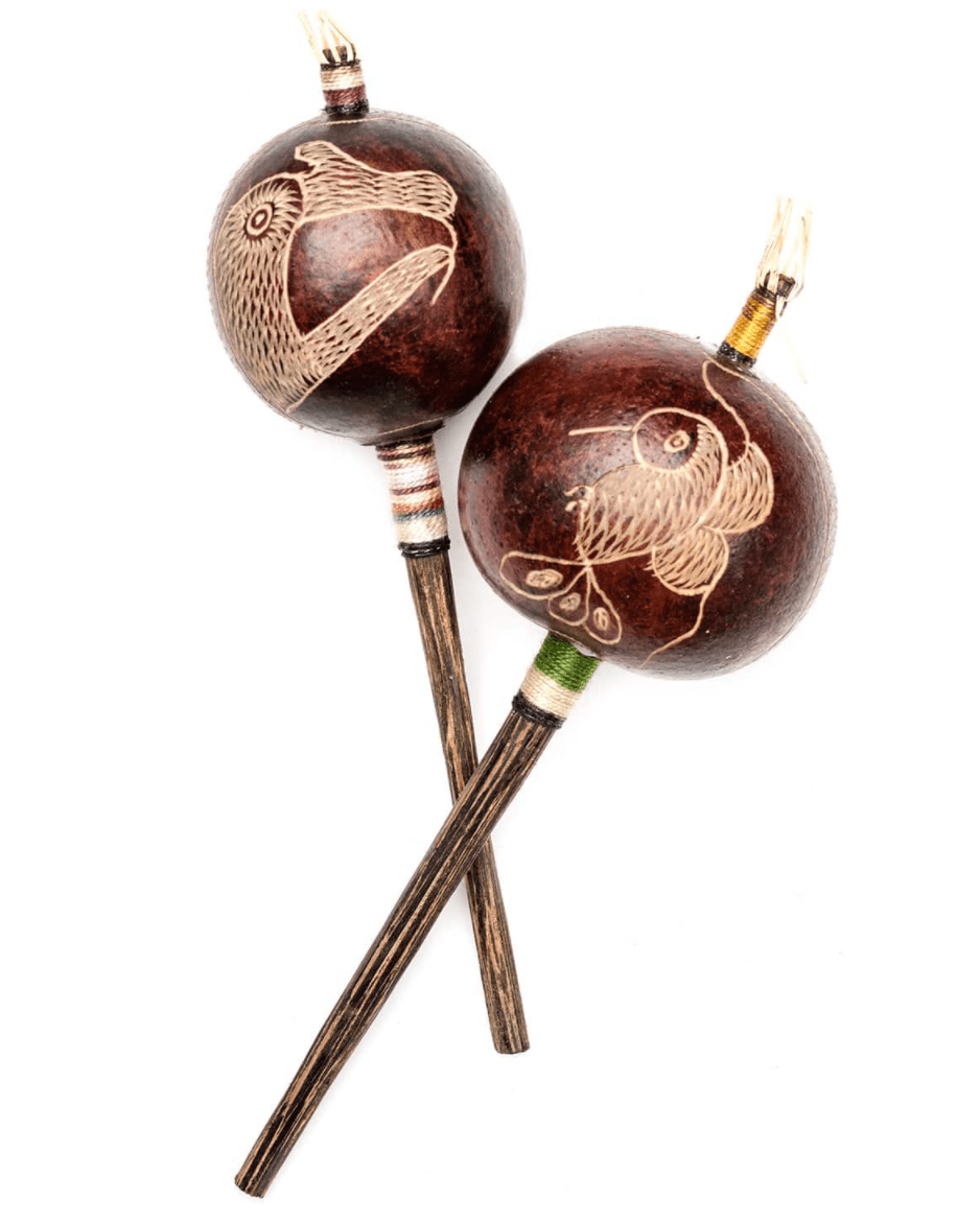 Hummingbird and Condor | Peruvian Amazon Gourd Rattle - Spiral Circle