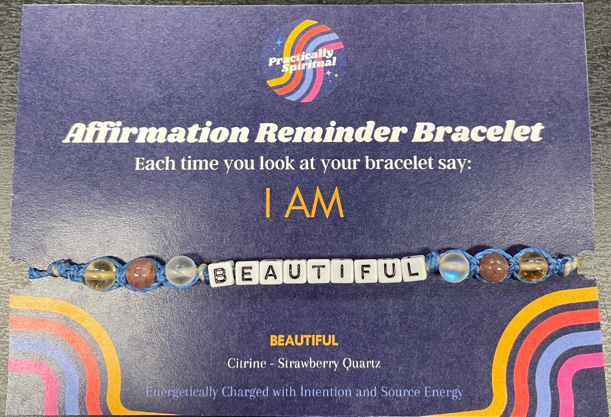 I AM Affirmation Reminder Bracelet - Spiral Circle