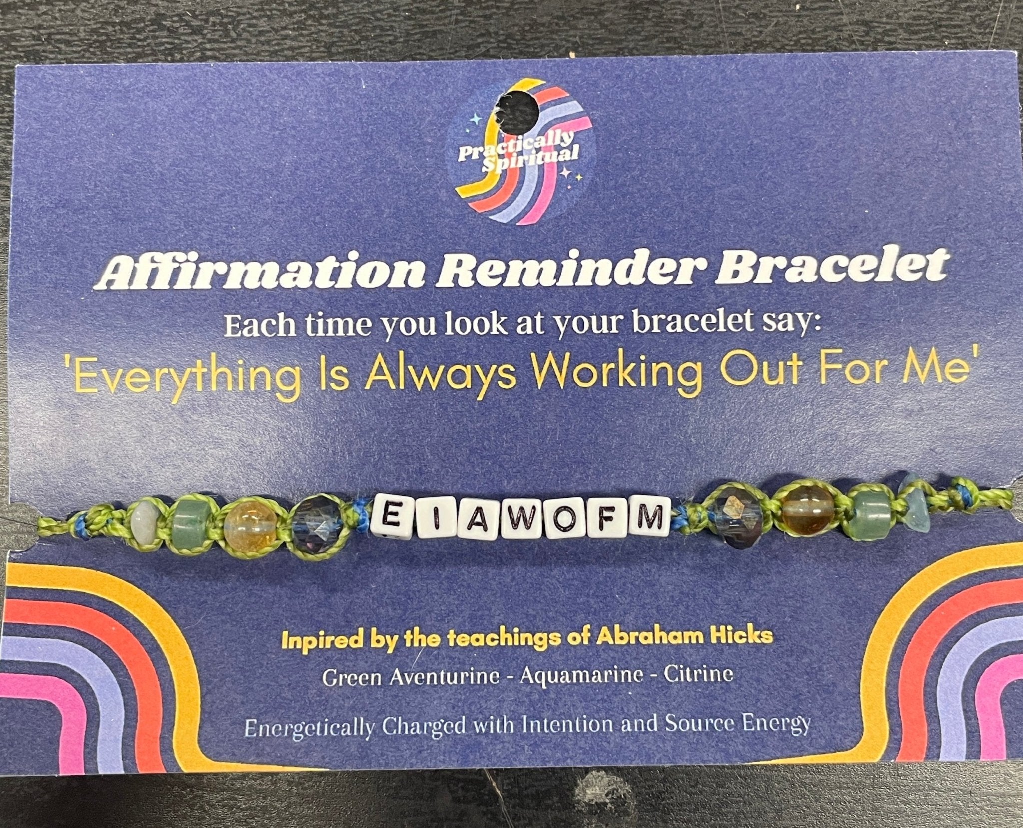 I AM Affirmation Reminder Bracelet - Spiral Circle