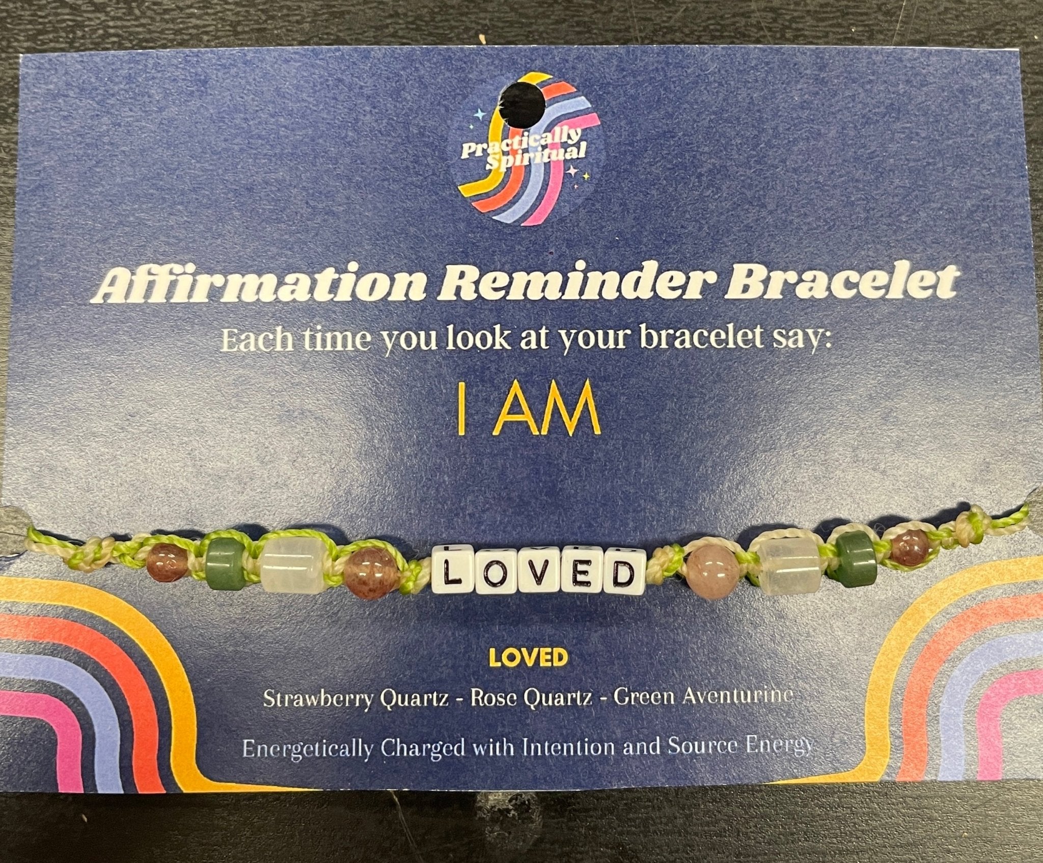 I AM Affirmation Reminder Bracelet - Spiral Circle