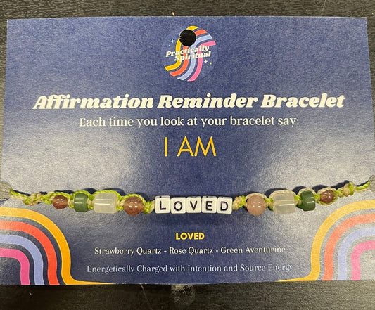 I AM Affirmation Reminder Bracelet - Spiral Circle